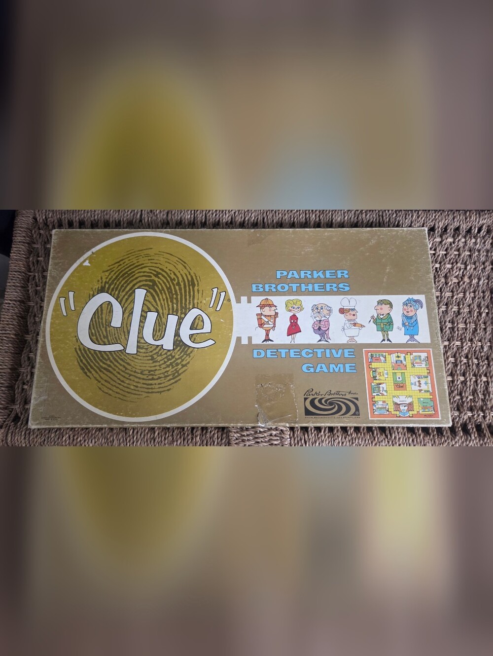 Vintage Parker Brothers 1963 Clue Game Bin X